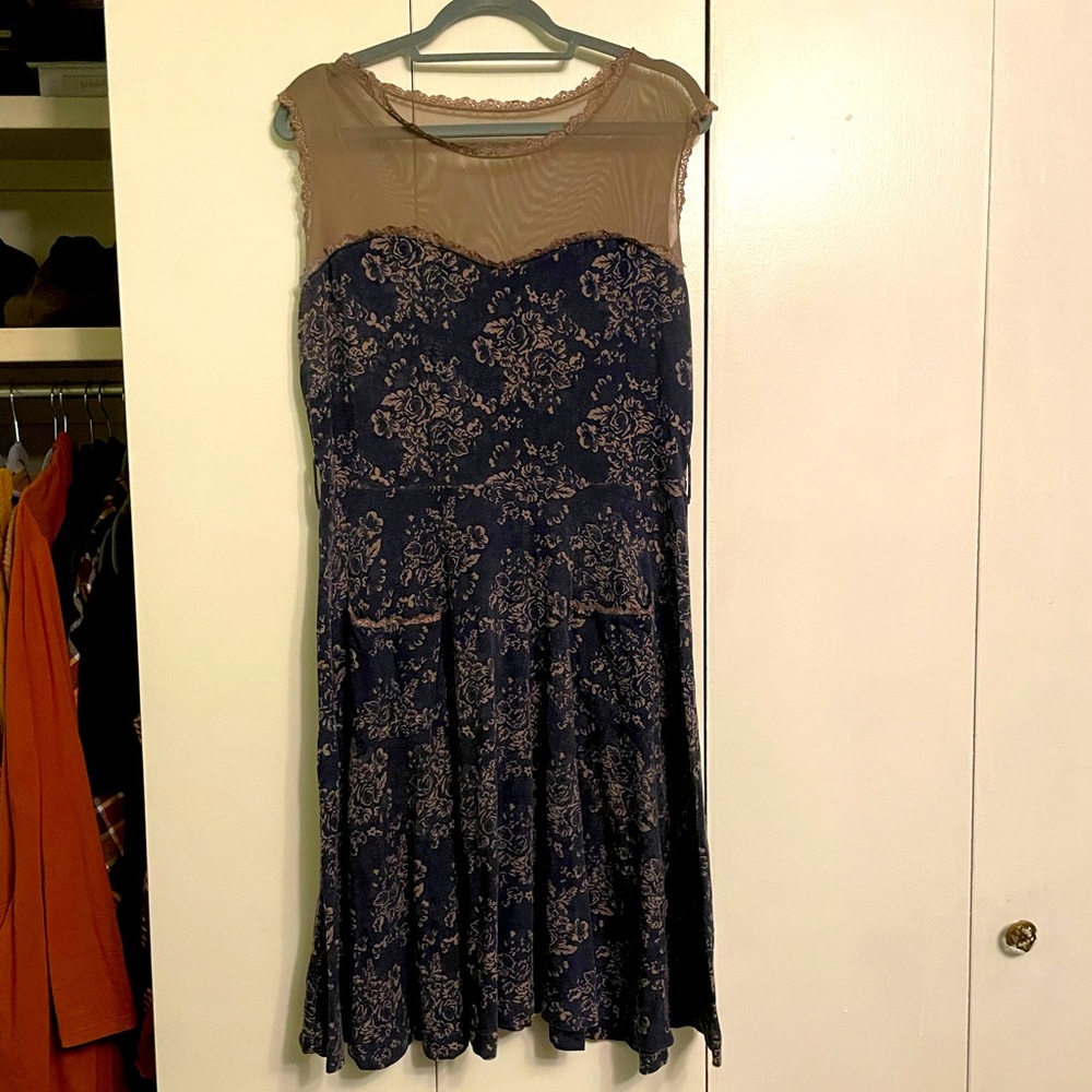 ModCloth A-line dress with Illusion neckline